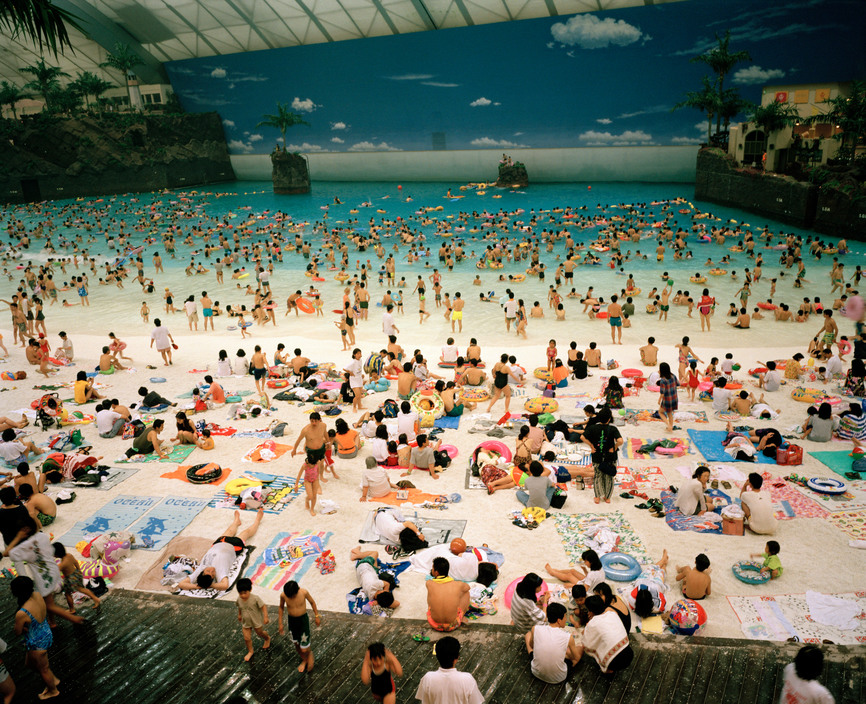 Japan. Miyazaki. The Artificial beach inside the Ocean Dome. From 'Small World'. 1996.